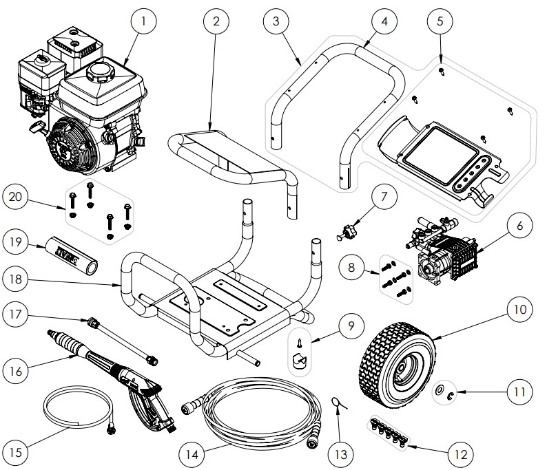 DXPW3228 Power Washer repair Parts